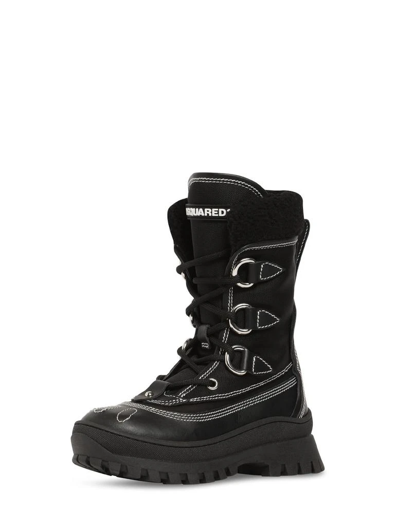 DSQUARED2 Leather & Tech Snow Boots 1