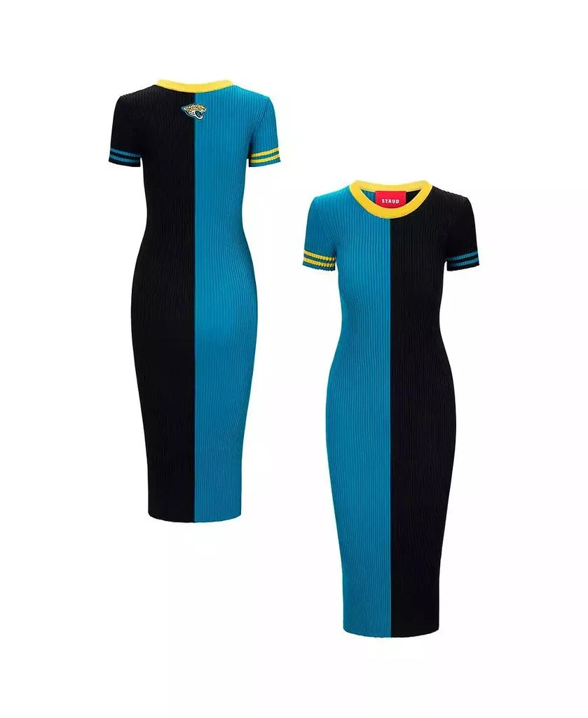 Staud Women's Teal/Black Jacksonville Jaguars Colleen Dress 1