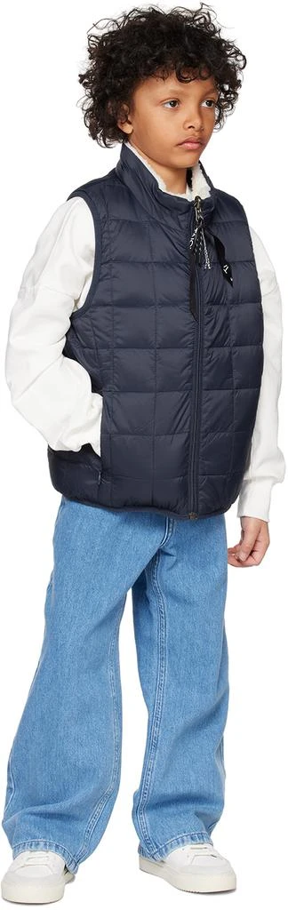Taion Kids Navy & White Quilted Reversible Vest 4