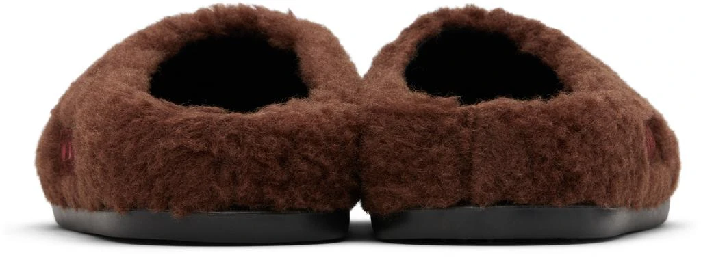Marni Kids Brown Logo Patch Mules 2
