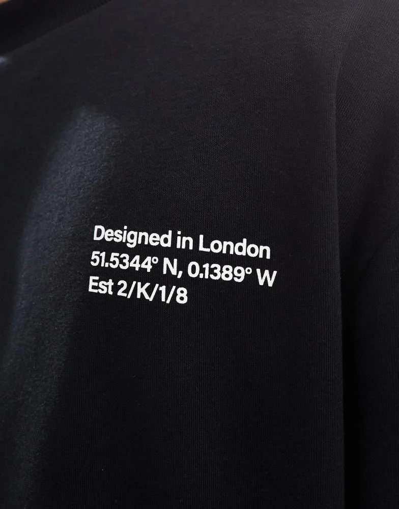 COLLUSION COLLUSION co-ordinates print sweatshirt in black 4