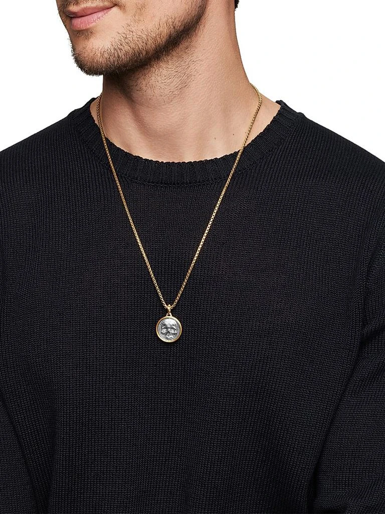 David Yurman Life and Death Duality Amulet in Sterling Silver with 18K Yellow Gold, 30MM 2