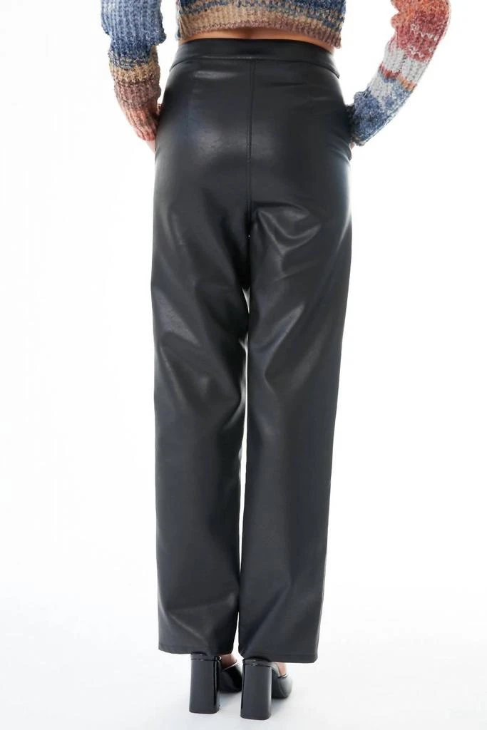 En Creme En Creme - Leather Pants With Slit Hem Detail 4