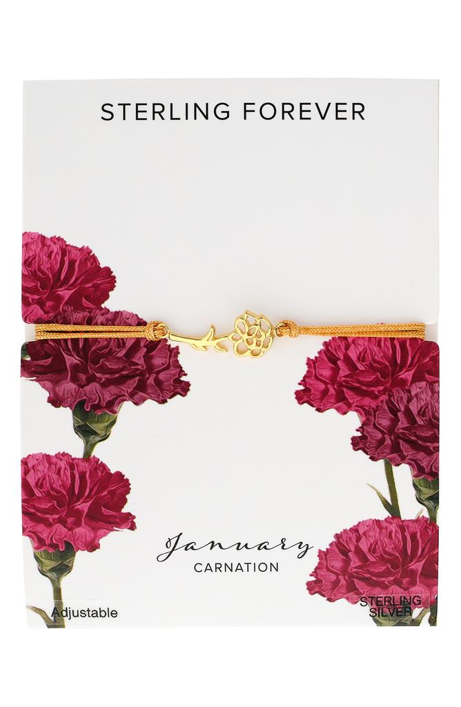 Sterling Forever Birth Flower Bracelet