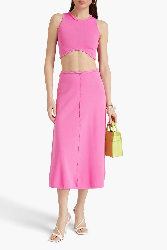 Aje Petal knitted midi skirt