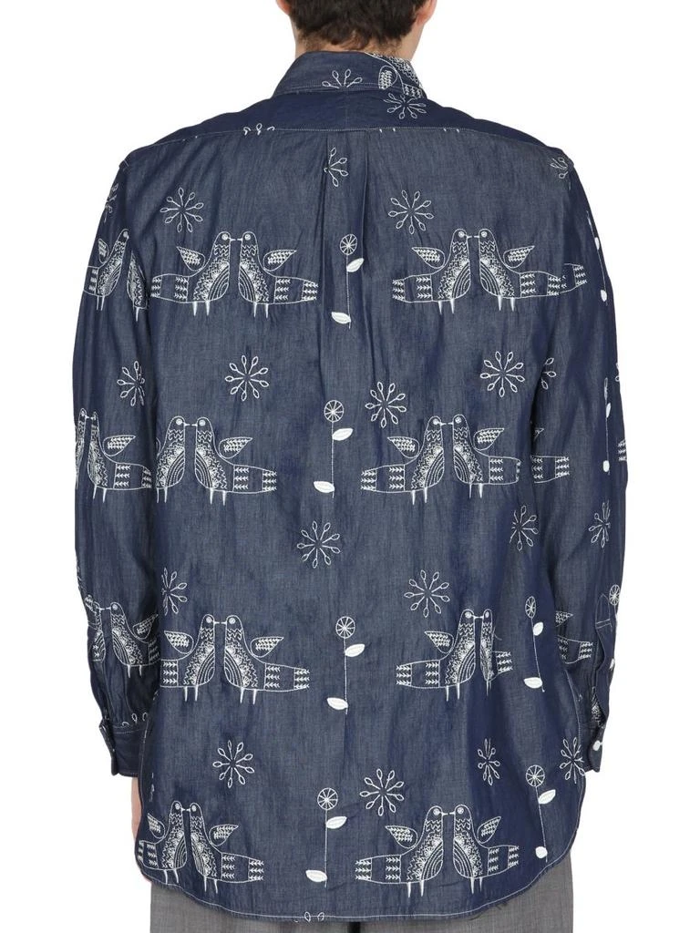 Engineered Garments Engineered Garments Bird Embroidered Buttoned Shirt 2