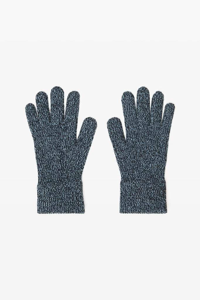 Alexander Wang dome logo gloves in ribbed wool stretch 3