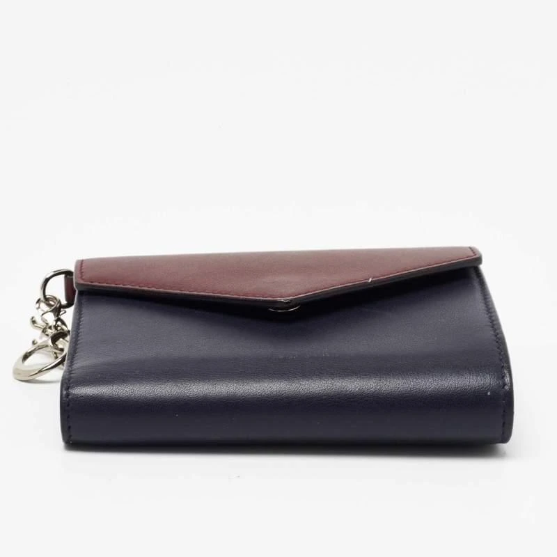Dior Dior Burgundy/Dark Blue Leather Diorissimo Envelope Wallet 10