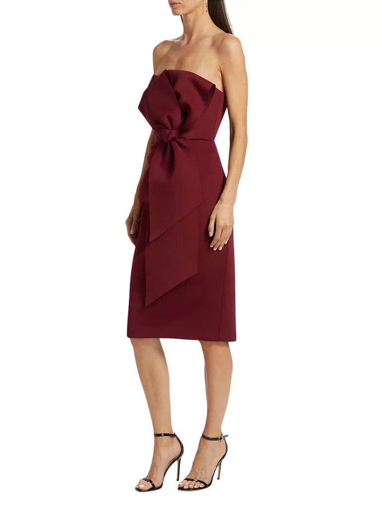 Badgley Mischka Bow-Detailed Strapless Cocktail Dress 4