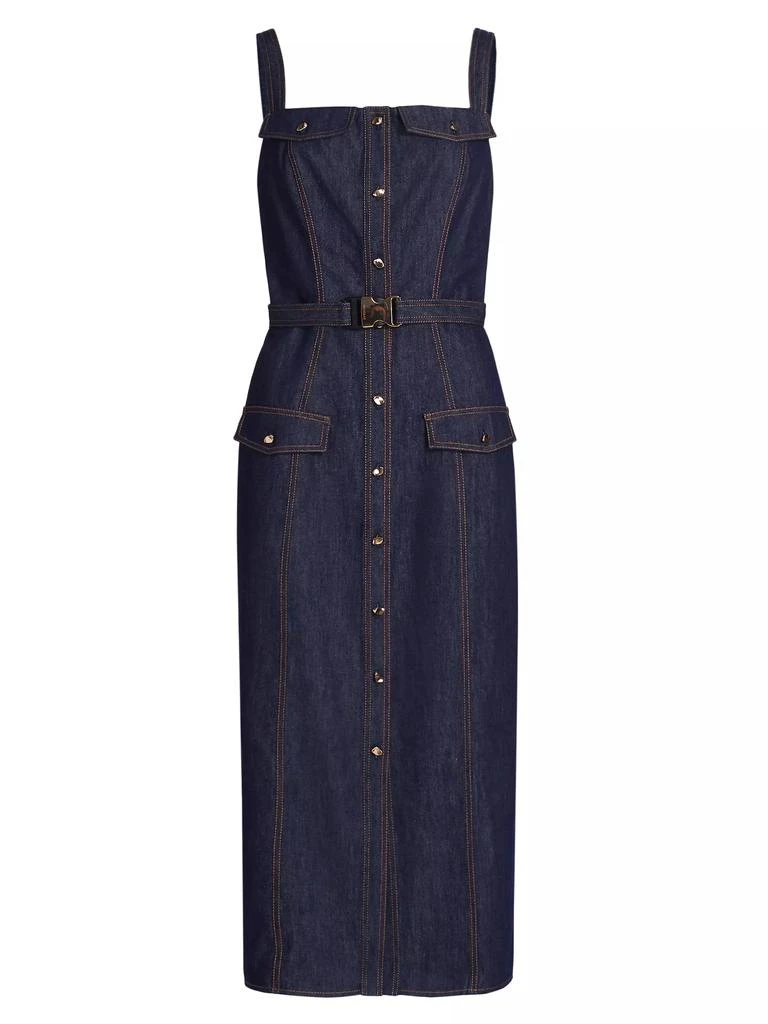 Nicholas the Label Shea Denim Button-Front Midi-Dress 1
