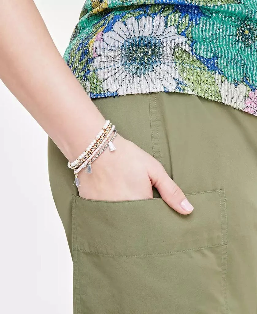 On 34th 4-Pc. Set Bead, Imitation Pearl & Tassel Stretch Bracelets, Created for Macy's 2