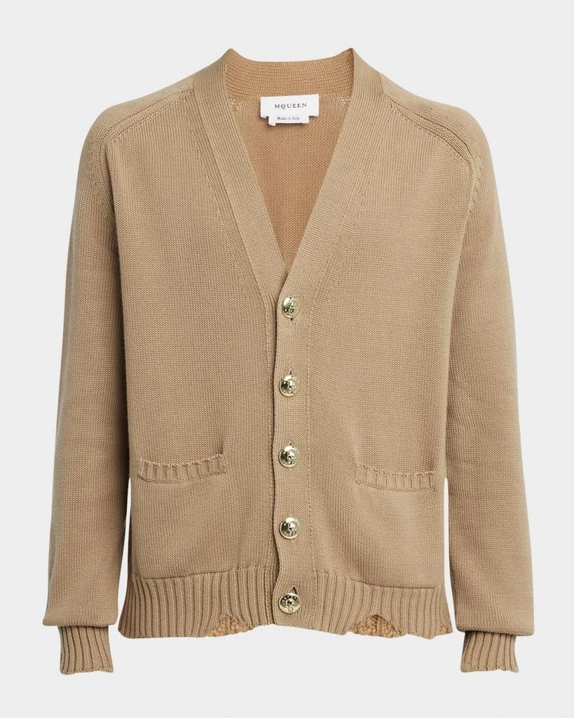 Alexander McQueen Men's Distressed Skull Cardigan 1