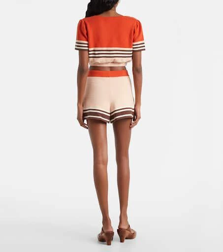 Zimmermann Ascension knitted cotton-blend shorts 3