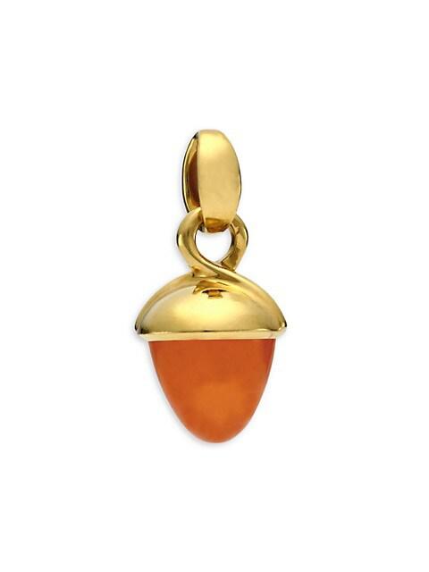 Tamara Comolli Mikado Bouquet 18K Yellow Gold & Mandarin Garnet Acorn Pendant