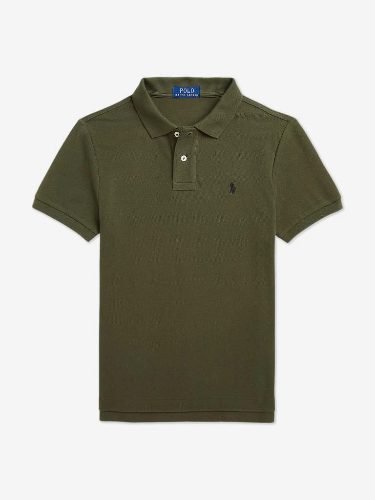 Ralph Lauren Kids Boys Slim Fit Polo Shirt in Green 1