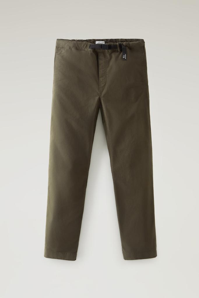 Woolrich Garment-Dyed Chino Pants in Stretch Cotton Twill - Men - Black