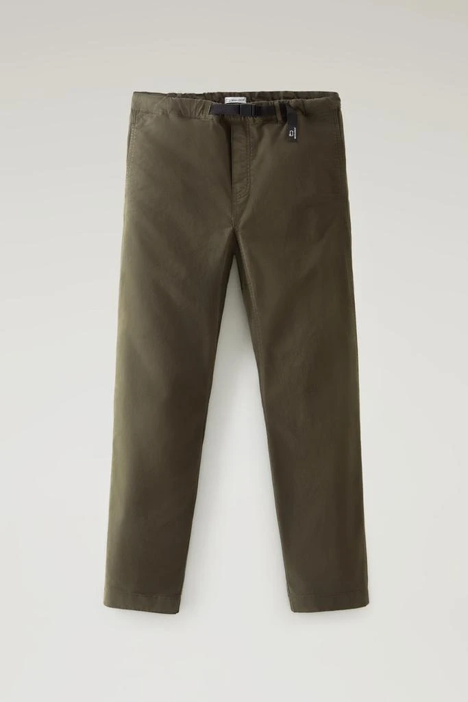 WOOLRICH Garment-Dyed Chino Pants in Stretch Cotton Twill - Men - Black 4