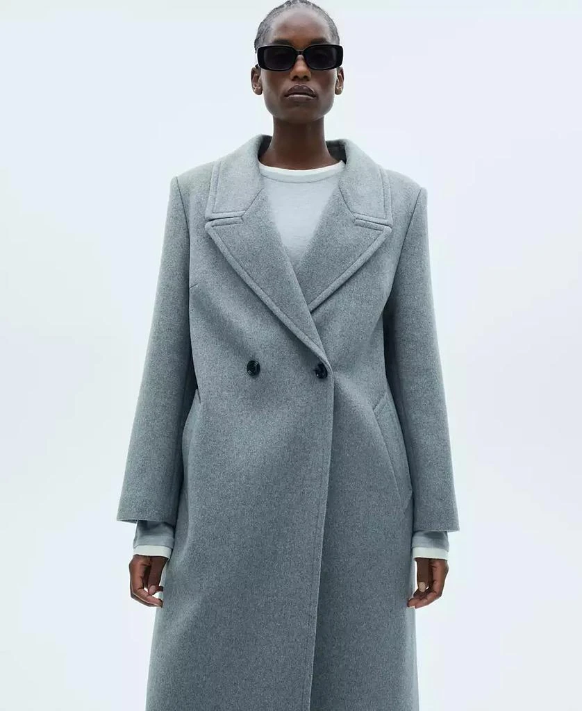 Mango Women's Lapels Wool Coat 7