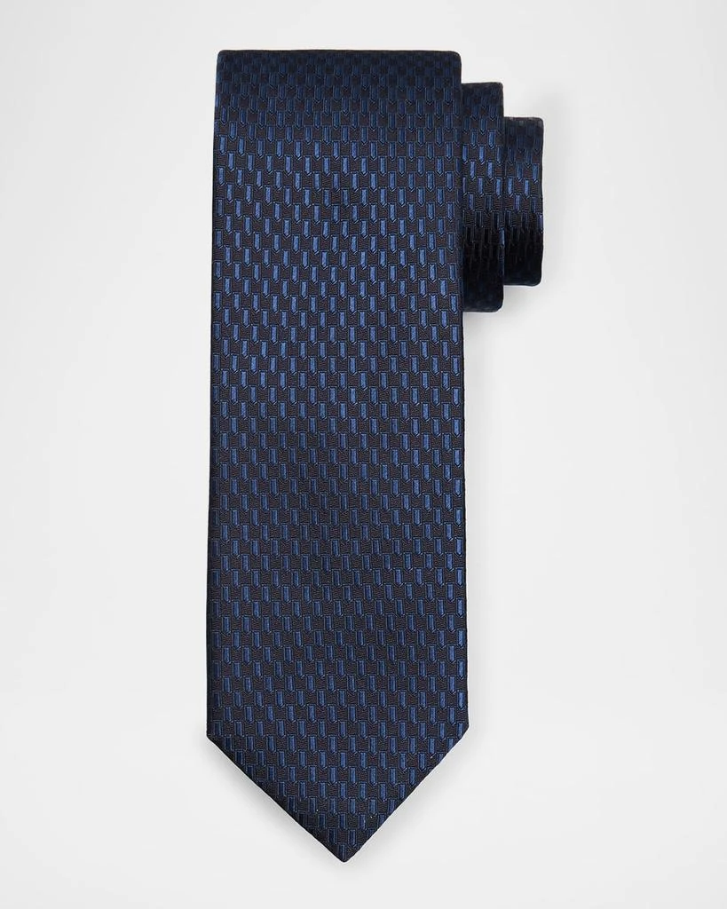 Canali Men's Multi-Geometric Jacquard Silk Tie 1