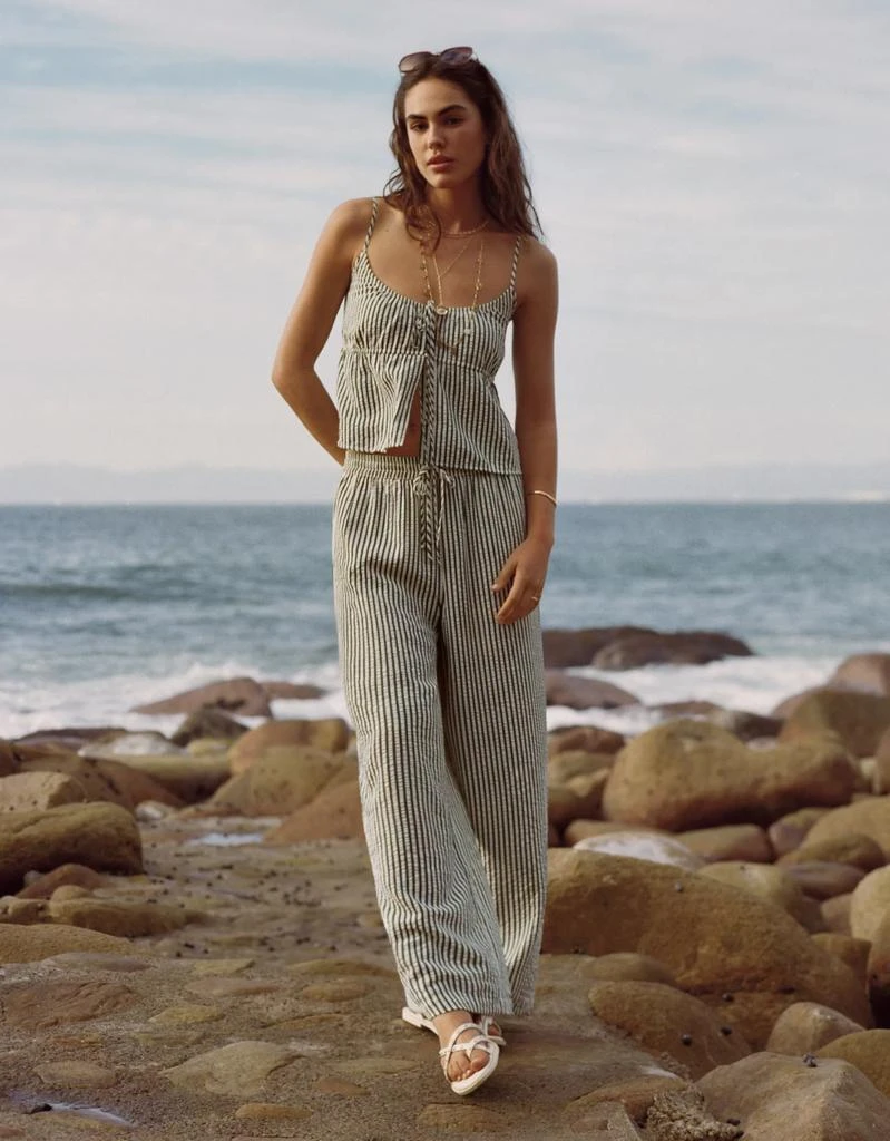 AE AE High-Waisted Seersucker Pant 1
