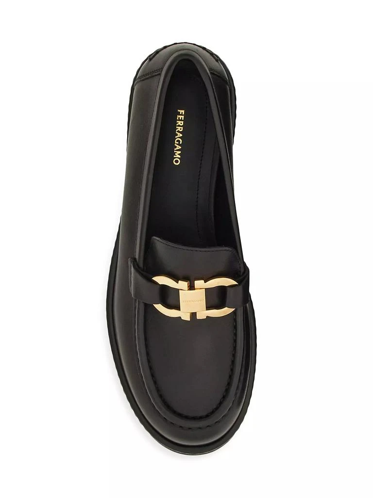Salvatore Ferragamo Maryan Leather Lug-Sole Loafers 5