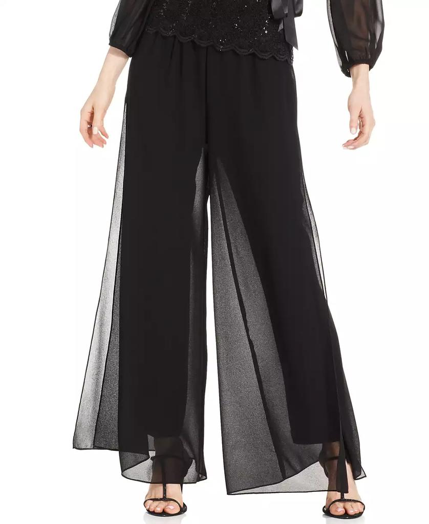 Alex Evenings Wide-Leg Chiffon Pants