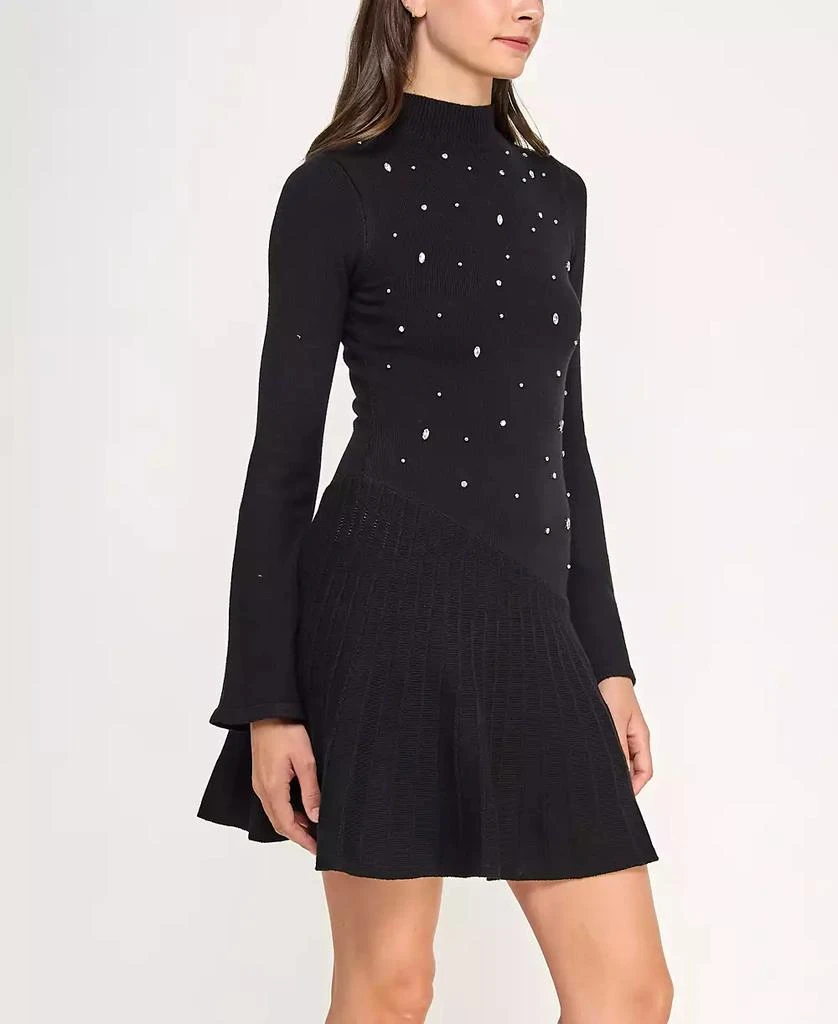 Shop Juniors' Long Sleeve Asymmetric Skater Skirt Sweater Dress on Sale at  BeyondStyle  Get 69% Off Juniors' Long Sleeve Asymmetric Skater Skirt  Sweater Dress with Limited-Time Flash Deals, Exclusive Discounts, and