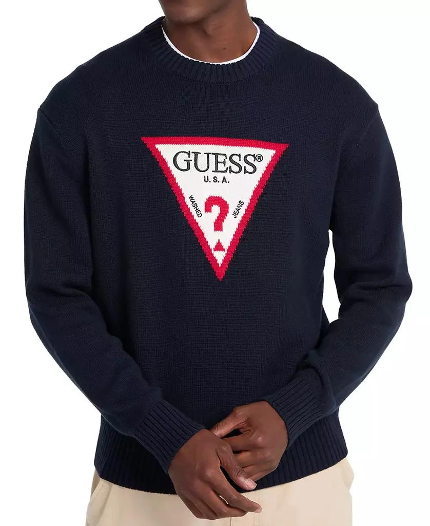 GUESS JEANS Men's Big Triangle Logo Sweater 2