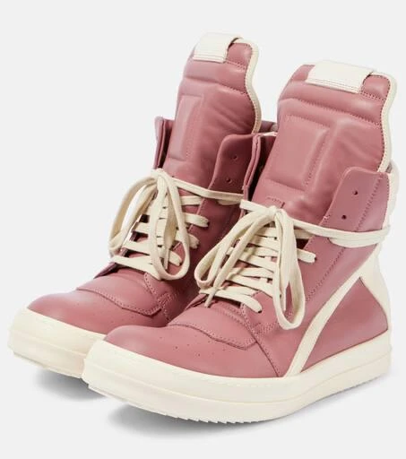 Rick Owens Geobasket leather high-top sneakers 5