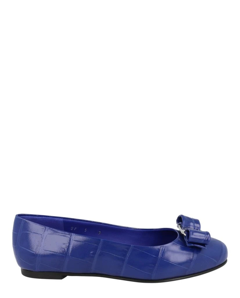 Salvatore Ferragamo Varina Croc Ballet Flats