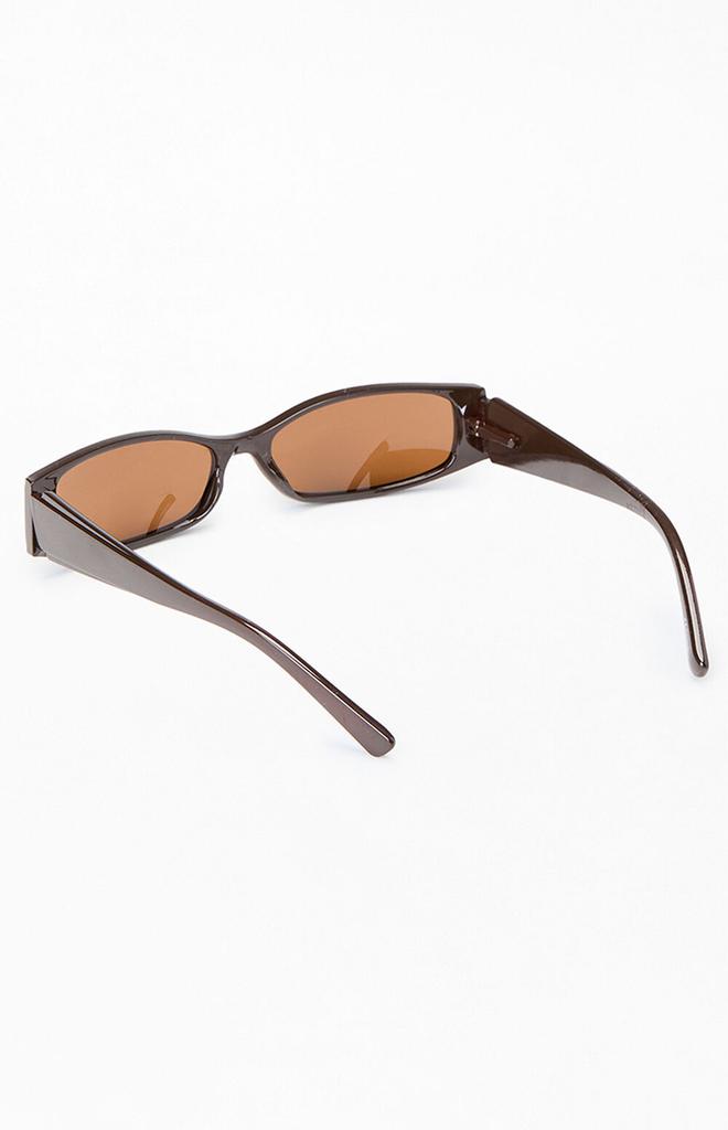 PacSun Brown Slim Plastic Square Sunglasses