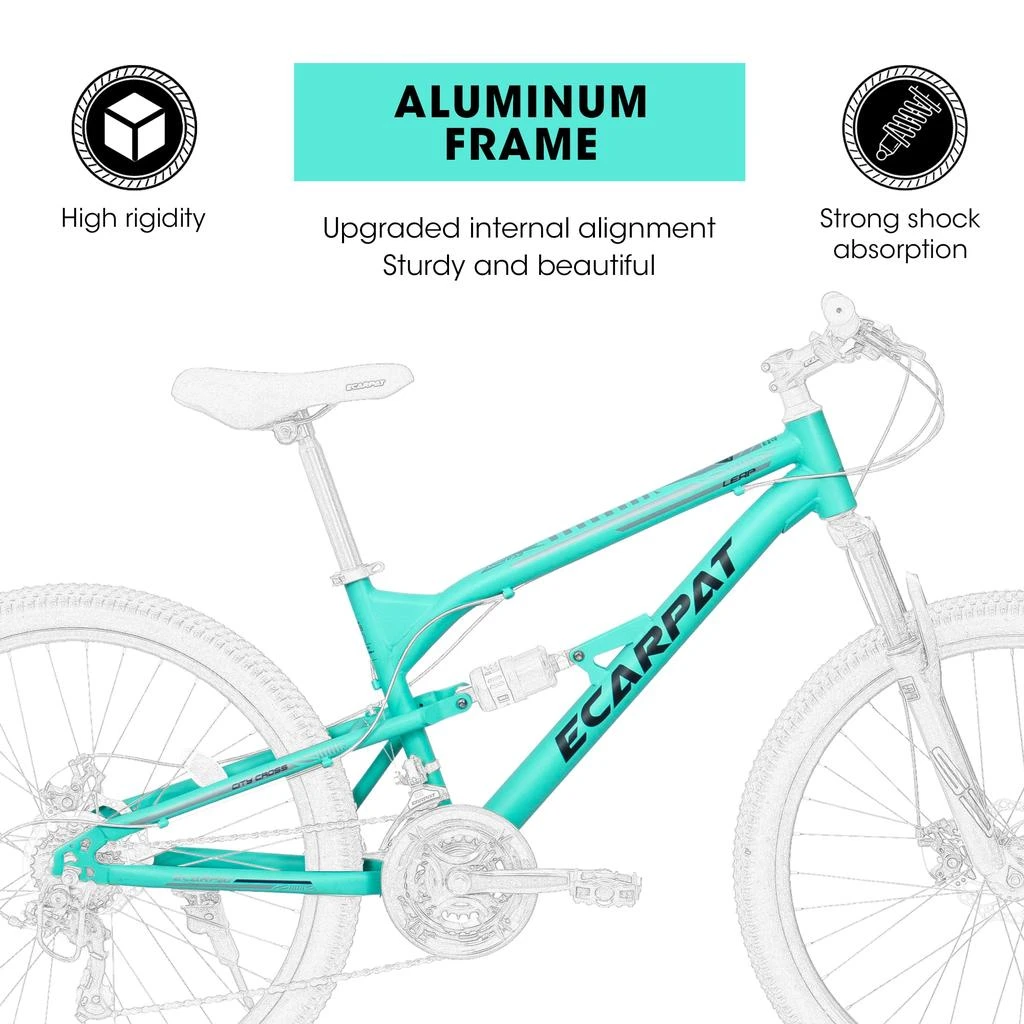 Streamdale Furniture Streamdale A26207 26 Inch Aluminum Frame Shock Fork Plus Shock Absorber 21-speed Unisex Mountain Bike 6