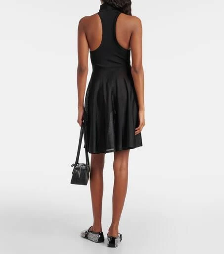 Alaïa Jersey and mesh minidress 3