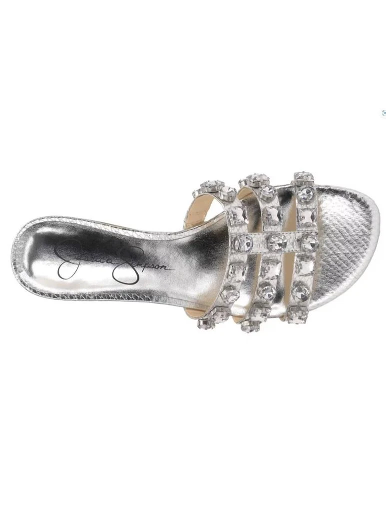 Jessica Simpson Women's Detta Flat Sandal In Silver 3