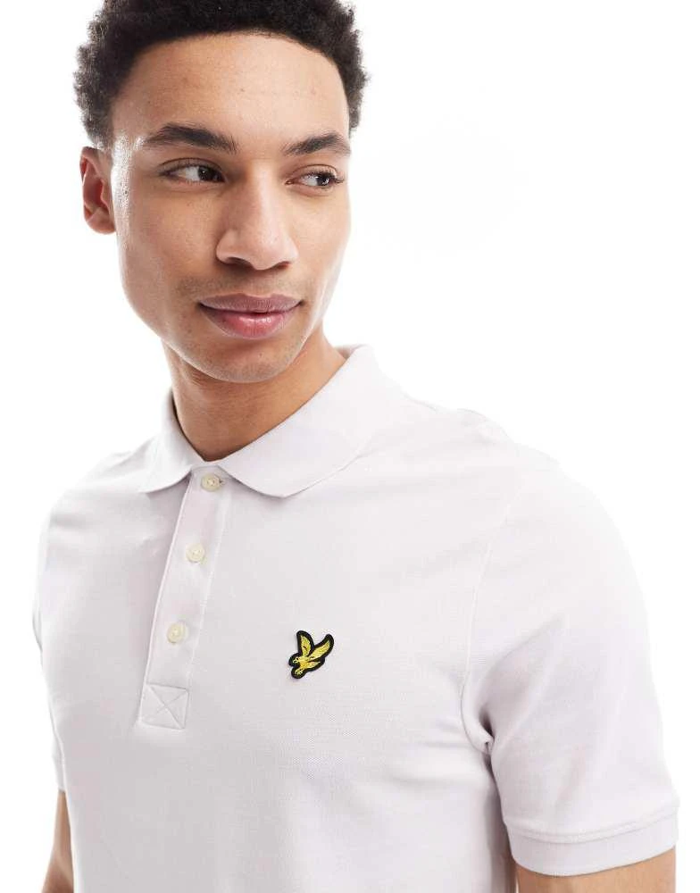 Lyle & Scott Lyle & Scott Ss polo shirts plain polo shirt in x599 mist lilac 3