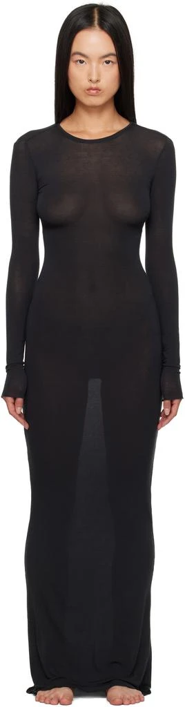 SKIMS SSENSE Exclusive Black Sheer Modal Long Sleeve Maxi Dress - Dresses &  Skirts - Compare Prices from 9+ Stores - BeyondStyle