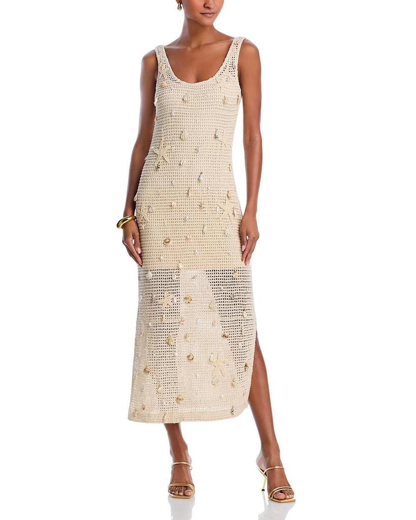 AQUA Crochet Sleeveless Maxi Dress - Exclusive 3
