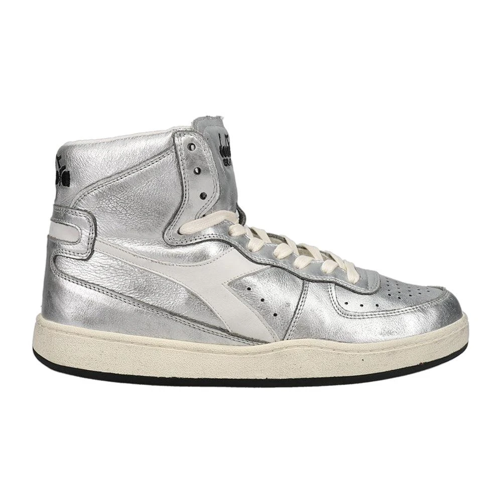 Diadora Mi Basket Metallic Used High Top Sneakers 1