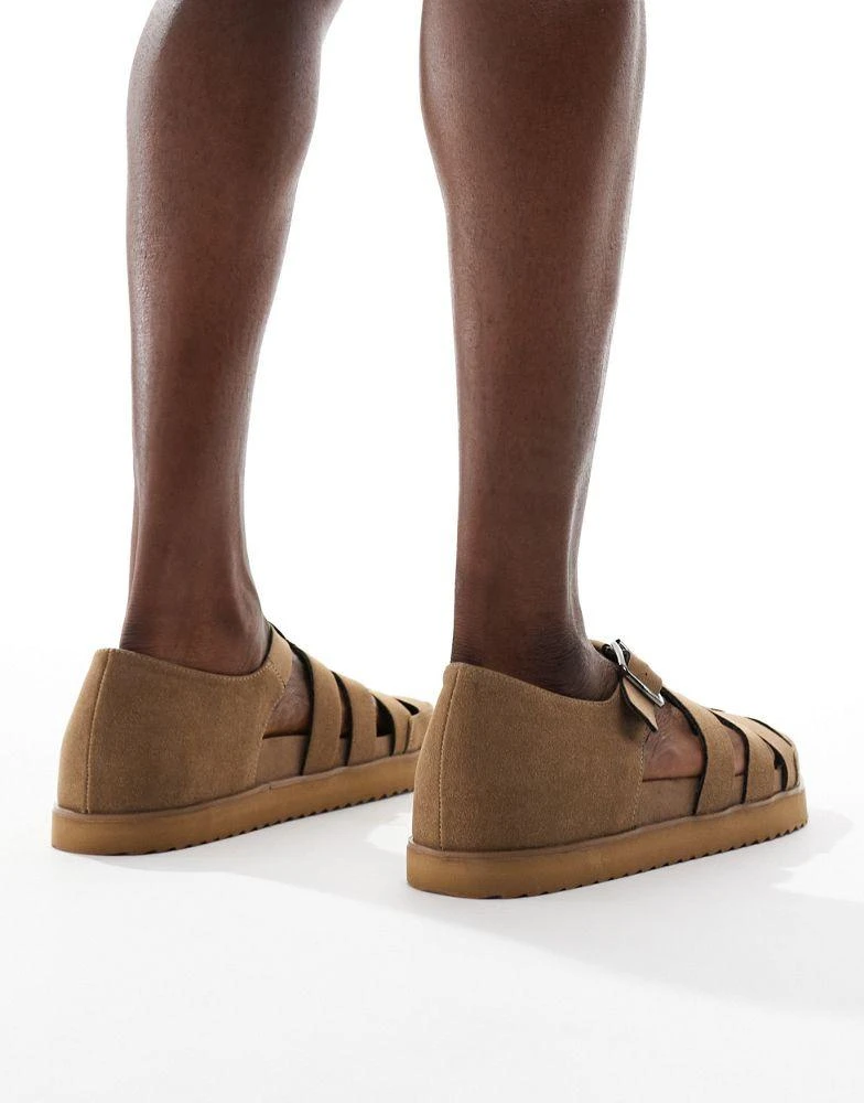 ASOS ASOS DESIGN gladiator sandals in brown with chunky sole 4