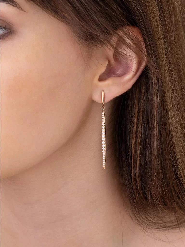 Hearts On Fire 18K White Gold &amp; 0.82-0.92 TCW Diamond Stiletto Drop Earrings 2