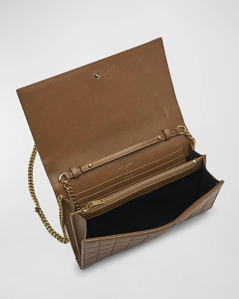 Yves Saint Laurent Cassandre YSL Wallet on Chain in Quilted Smooth Leather 3