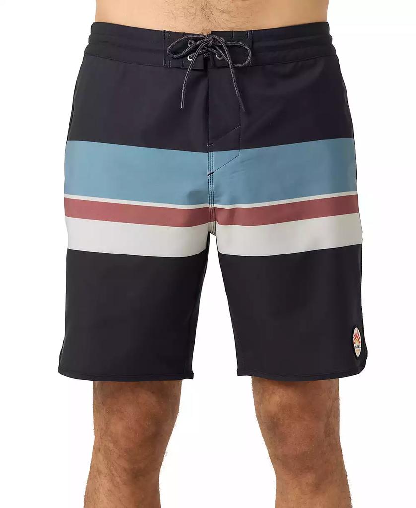 O'Neill Men's Cruzer Stripe Scallop 18 Swim Shorts