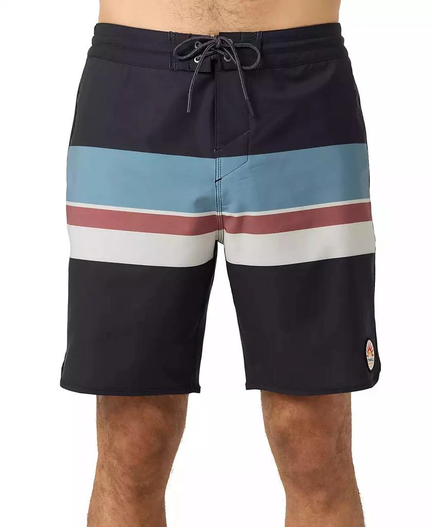 O'Neill Men's Cruzer Stripe Scallop 18 Swim Shorts 1