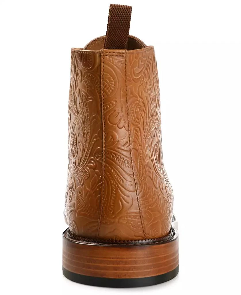 Taft Men's Paris Floral Embossed Leather Dress Boots 3