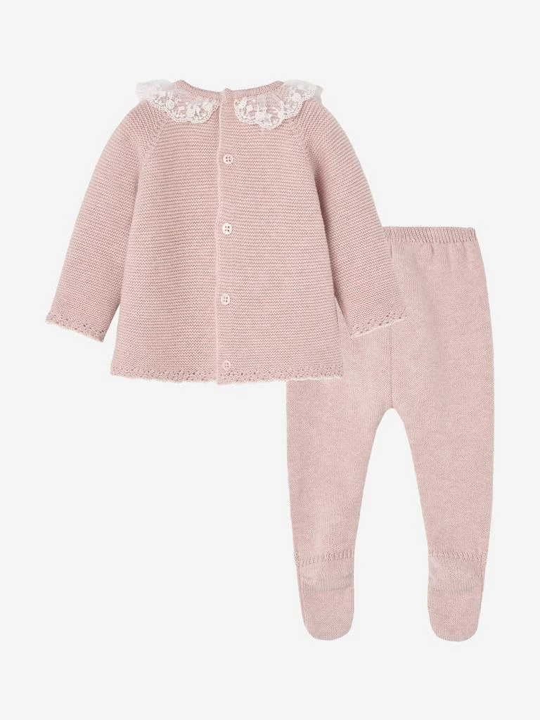 Paz Rodriguez Paz Rodriguez Baby Girls Knitted 2 Piece Set in Pink 2