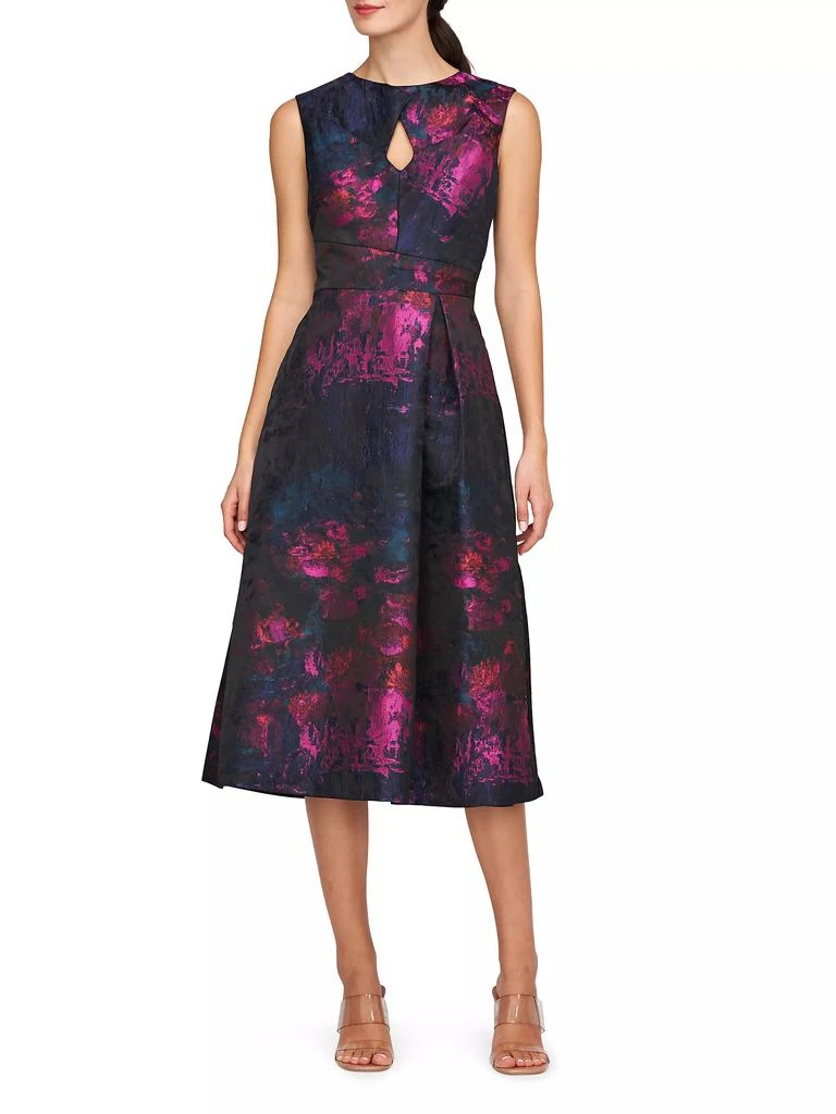 Kay Unger Beckett Monet Jacquard Midi-Dress 3