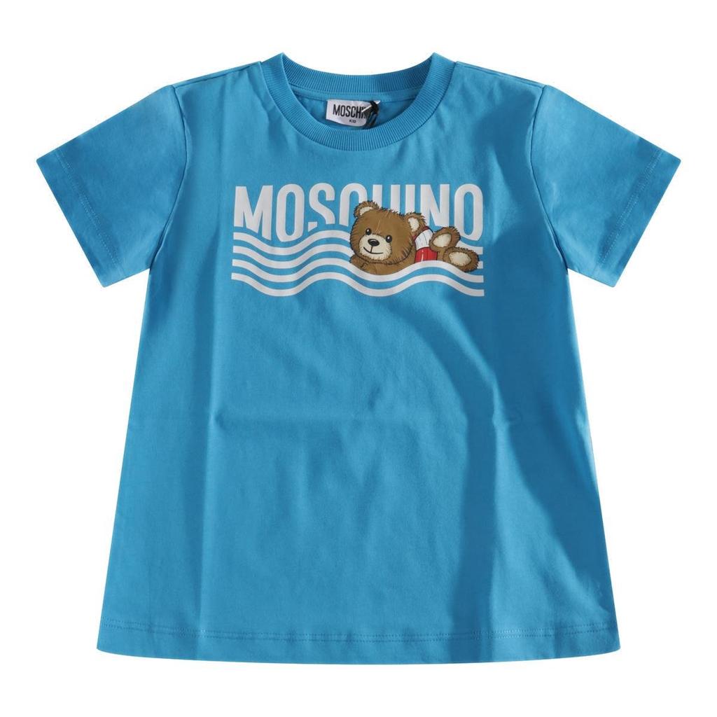 Moschino Moschino Kids Teddy Bear-Printed Crewneck T-Shirt