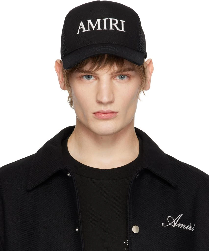 AMIRI Black Core Logo Trucker Hat 1