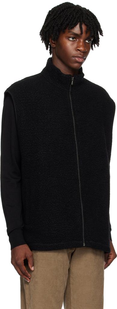 Sunspel Black Zip Vest