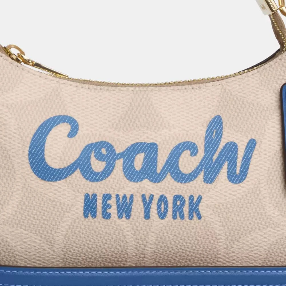 Coach Teri Mini Crossbody Bag In Signature Canvas With Coach Graphic 7